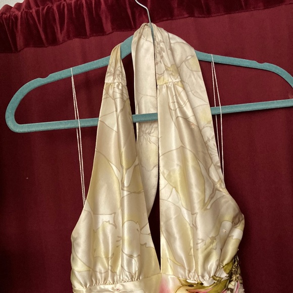 Silk halter cocktail dress, size 8P - Picture 4 of 7